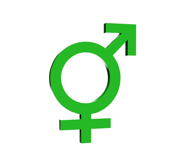 Premium Photo Female Male Gender Symbol Isolated 3d Rendering 4351