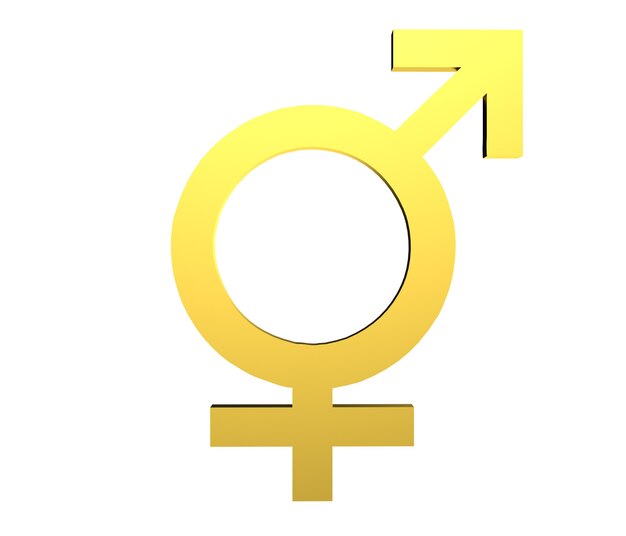 Premium Photo Female Male Gender Symbol Isolated 3d Rendering 8905