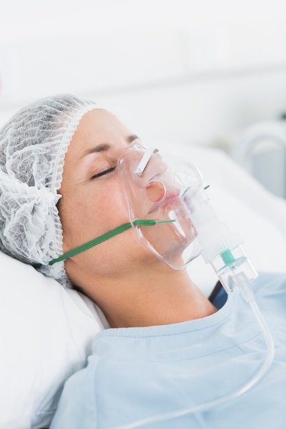 Premium Photo | Female patient receiving artificial ventilation