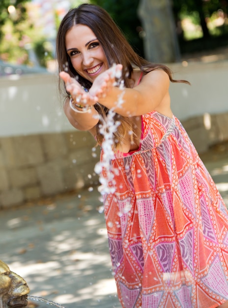 Female Squirting Water At Camera Ph