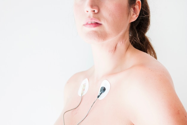 free-photo-female-with-electrocardiogram-leads-on-body