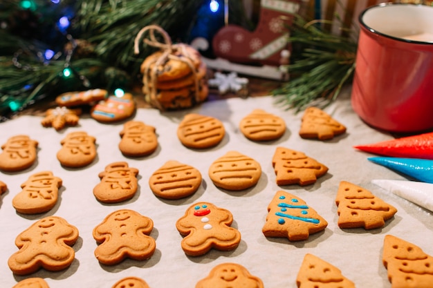 Premium Photo | Festive background of christmas bakery