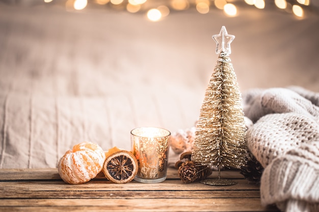 Premium Photo | Festive christmas cozy atmosphere with home decor