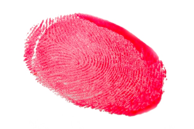 Premium Photo | Finger print on red spray paint