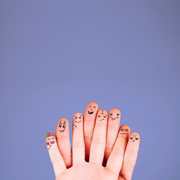 Fingers With Funny Faces | Free Photo