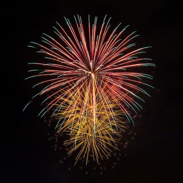 Premium Photo | Fireworks in the dark sky