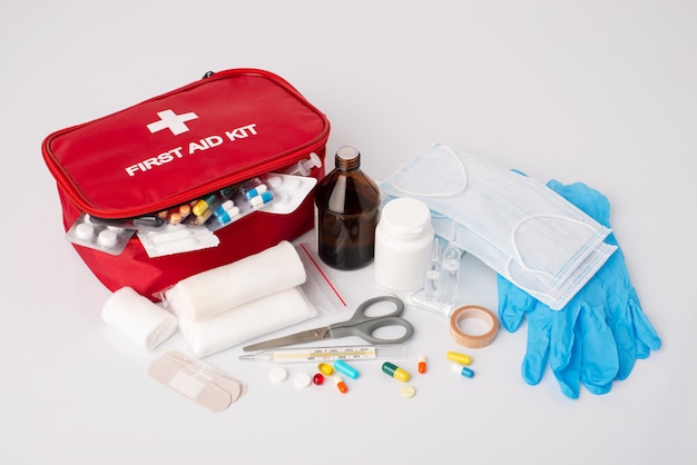 first aid kit with medication