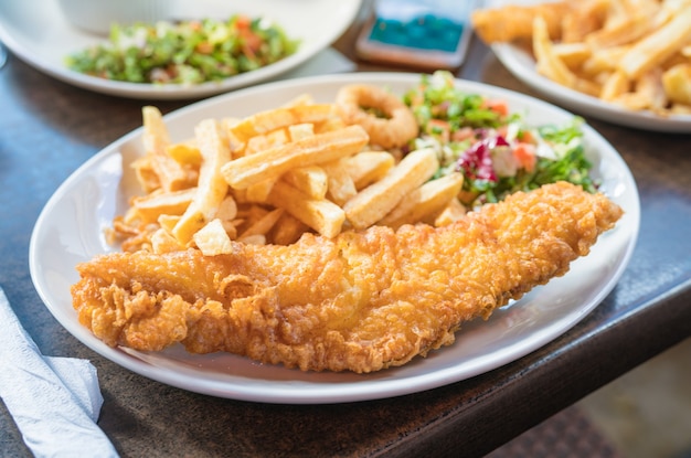 Premium Photo | Fish and chips,traditional british fish and chips.