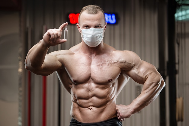 Fitness Man With Coronavirus Disease Covid 19 Premium Photo