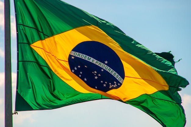 Premium Photo Flag Of Brazil Outdoors In Rio De Janeiro Brazil