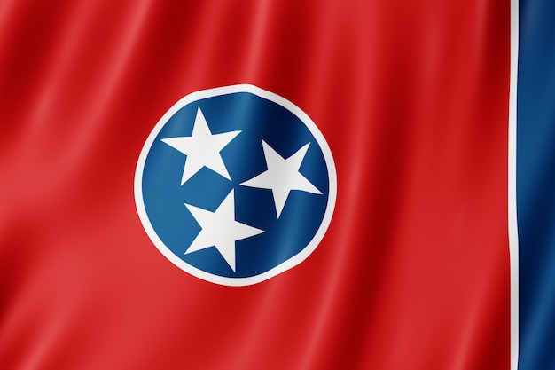 Premium Photo | Flag of tennessee, usa. 3d illustration of the ...