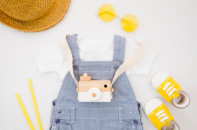 flat lay baby photography