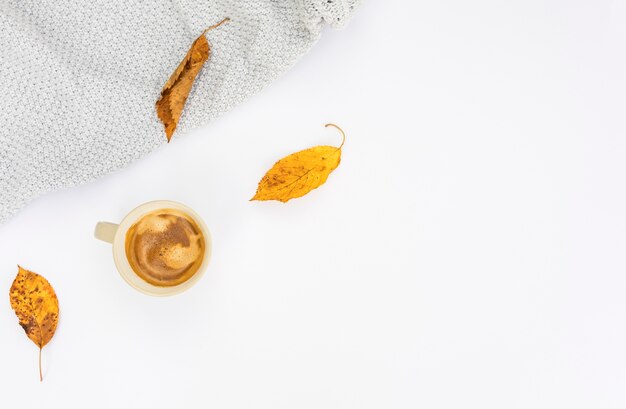 Flat lay frame with sweater and copy-space Free Photo