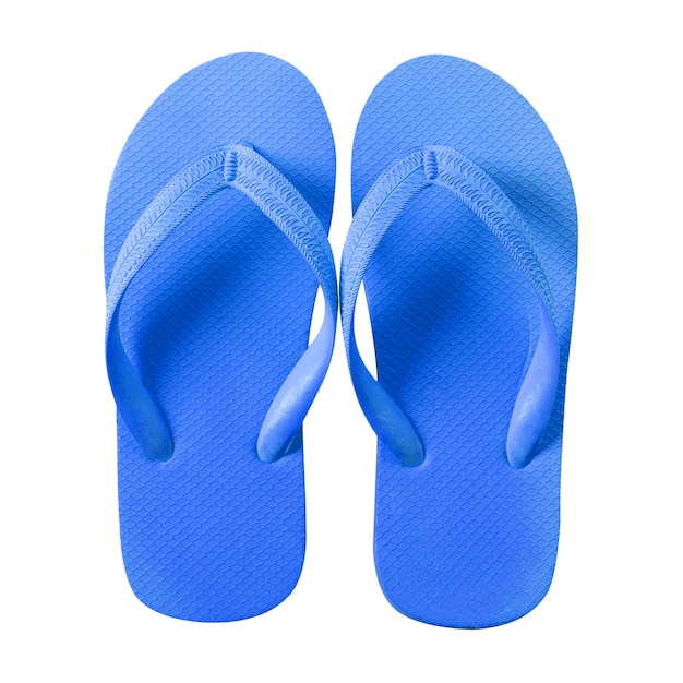 blue and white flip flops