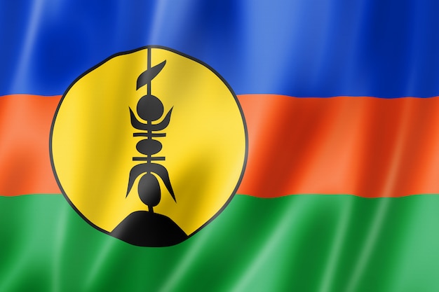 Premium Photo | Flnks kanak ethnic flag, new caledonia