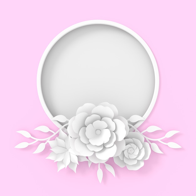 Download Premium Photo Flower Frame Background Design 3d Rendering