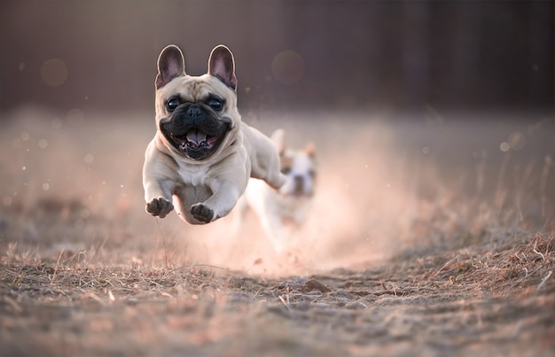 Premium Photo | Flying french bulldog