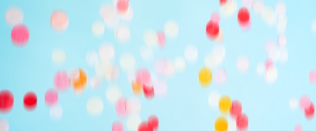 Download Premium Photo | Flying moving bright confetti. festive party mockup. long wide banner with copy ...