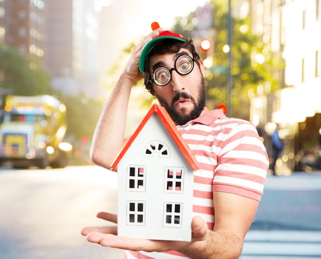 fool crazy man. happy expression Free Photo fool crazy man. happy expression Free Photo