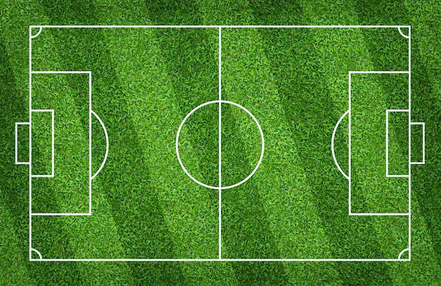 Premium Photo Football Field Or Soccer Field For Background Green Lawn Court For Create Game