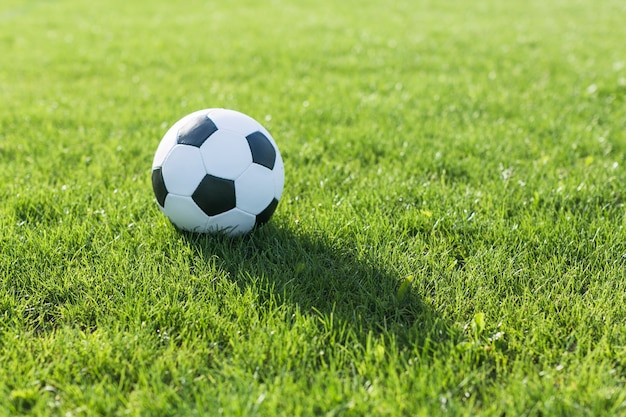 影と芝生でサッカー 無料の写真