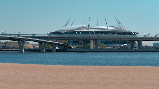 サンクトペテルブルクのサッカースタジアムガスプロムアリーナ プレミアム写真