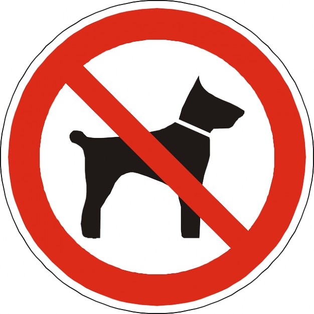Forbidden symbol allowed sign prohibited dogs Free Photo