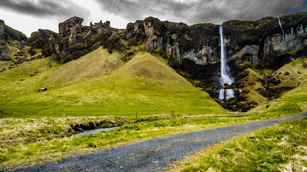 Premium Photo | Foss a sidu waterfall, iceland