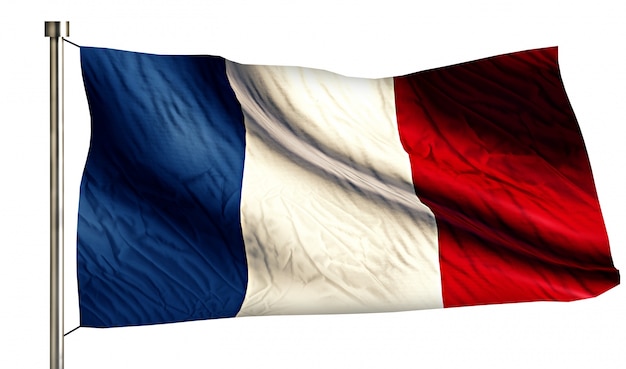 Free Photo | France national flag isolated 3d white background