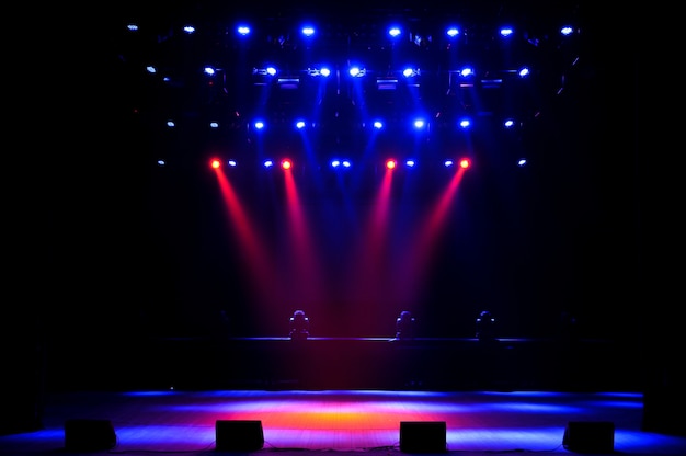 Premium Photo | Free stage with lights, background of empty stage ...