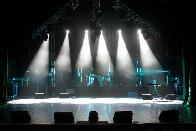 Premium Photo Free Stage With Lights