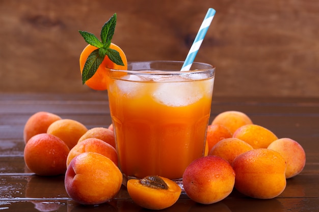 Fresh apricot juice