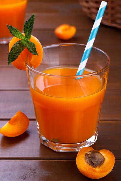 Fresh apricot juice