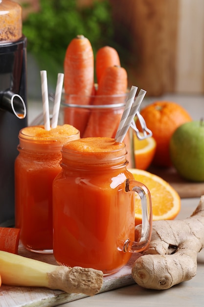 Free Photo | Fresh carrot juice