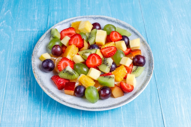 Fresh fruit and berry salad,healthy eating. Free Photo