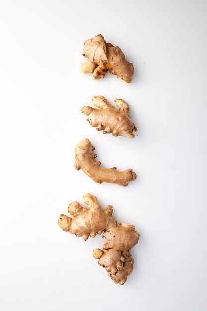 Premium Photo | Fresh ginger on white background