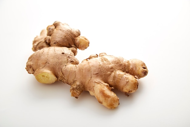 Premium Photo | Fresh ginger on white background