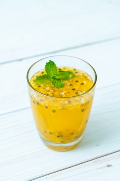 Premium Photo Fresh And Iced Passion Fruit Juice