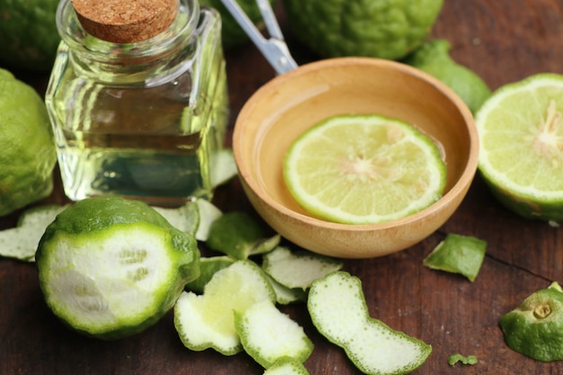 Premium Photo | Fresh kaffir lime oil