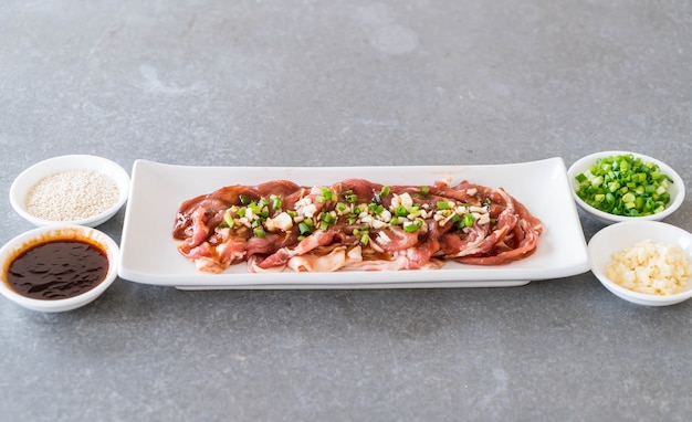 Fresh pork sliced  Photo | Free Download