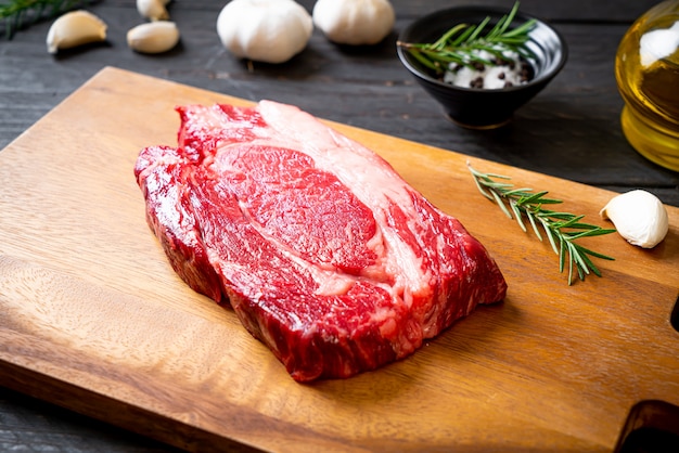Premium Photo | Fresh raw beef steak