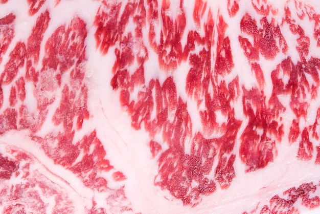 新鮮な生の肉のテクスチャ背景 プレミアム写真