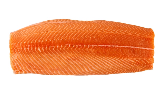 Premium Photo | Fresh raw whole salmon fillet uncooked fish isolated on ...