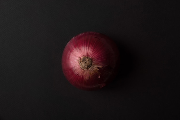 Free Photo | Fresh red onion over black