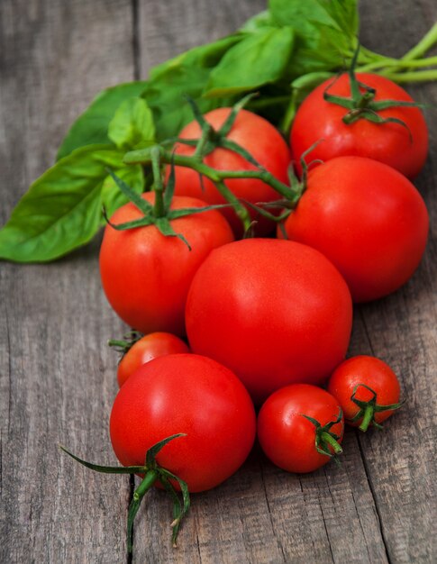 Premium Photo | Fresh tomatoes on a table