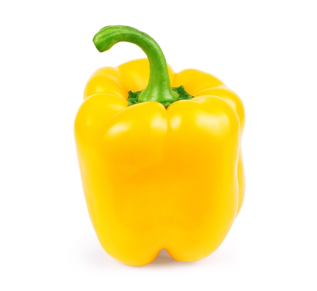 Premium Photo | Fresh yellow paprika isolated on white background