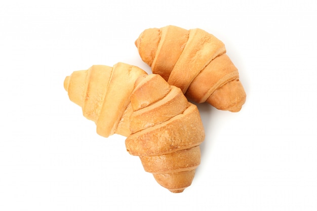 Premium Photo | Freshly Baked Croissants Isolated On White Background