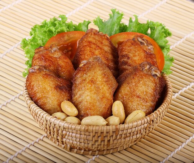 Premium Photo Fried Chicken In A Basket