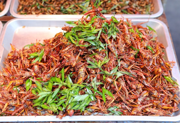 Premium Photo | Fried grasshoppers