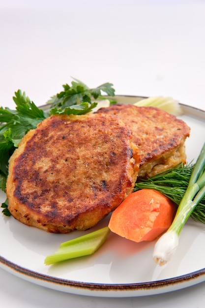 Premium Photo Fried ground beef and potato patties